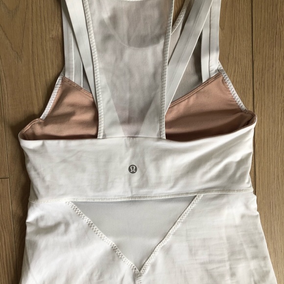 Lululemon white tank with mesh details - like new - Picture 4 of 4